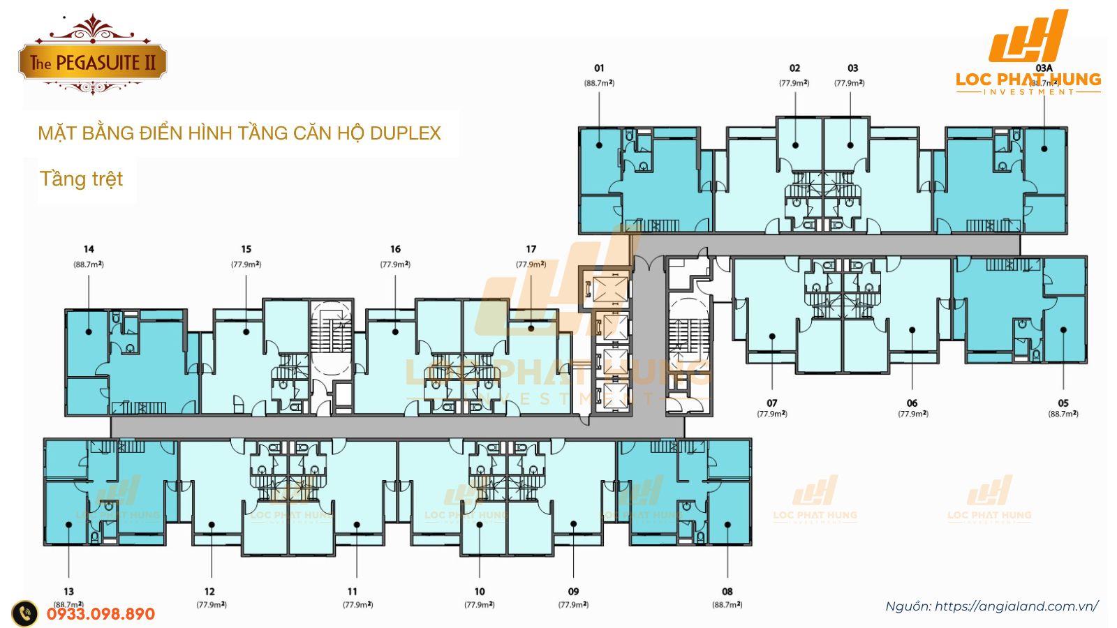 Mặt bằng căn hộ Pegasuite II Quận 8