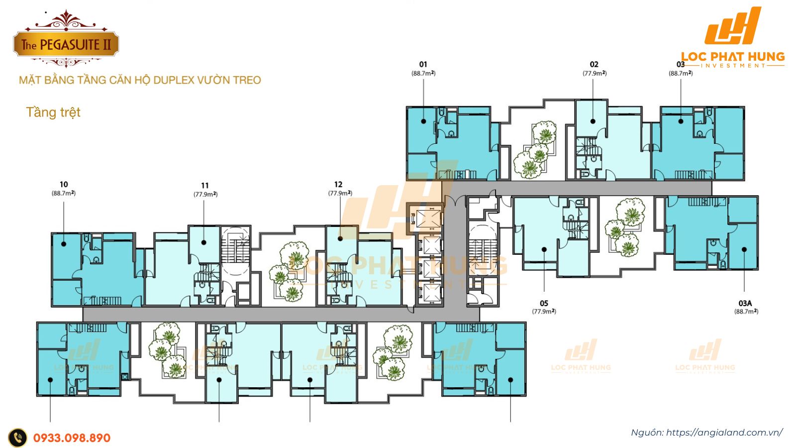 Mặt bằng căn hộ Pegasuite II Quận 8