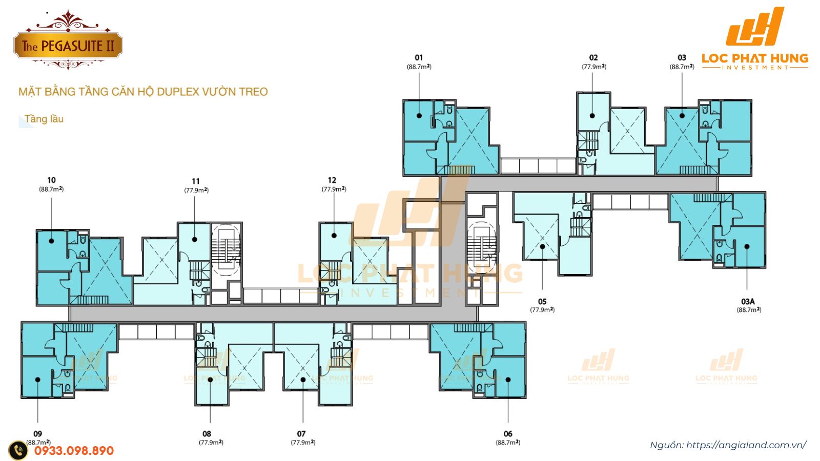 Mặt bằng căn hộ Pegasuite II Quận 8