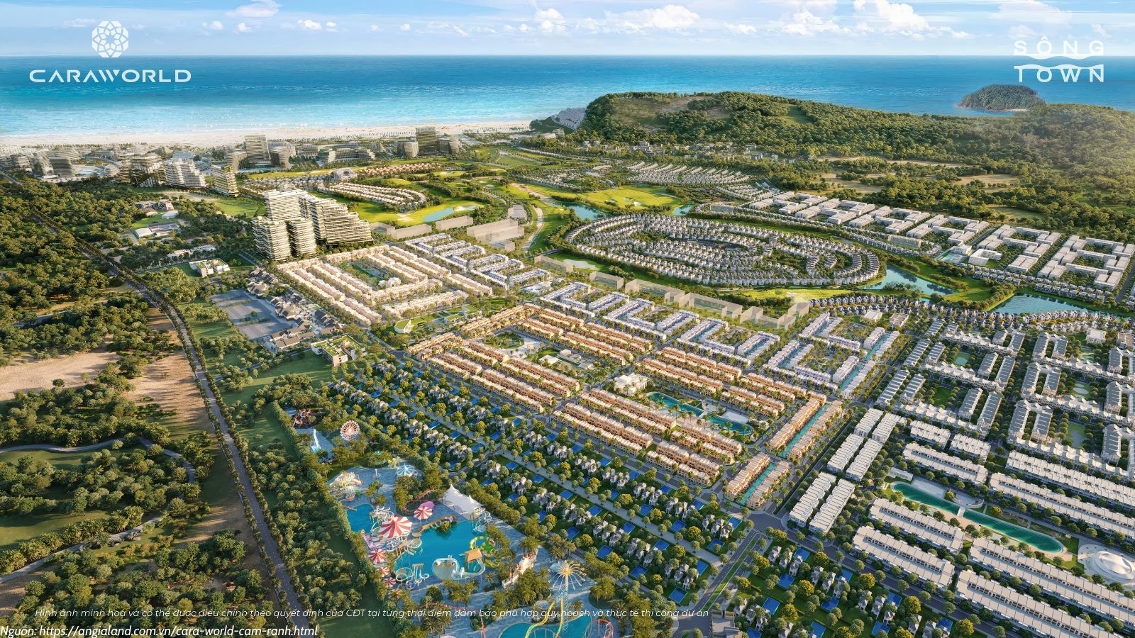 Mặt bằng phân khu Sông Town dự án Caraworld Cam Ranh