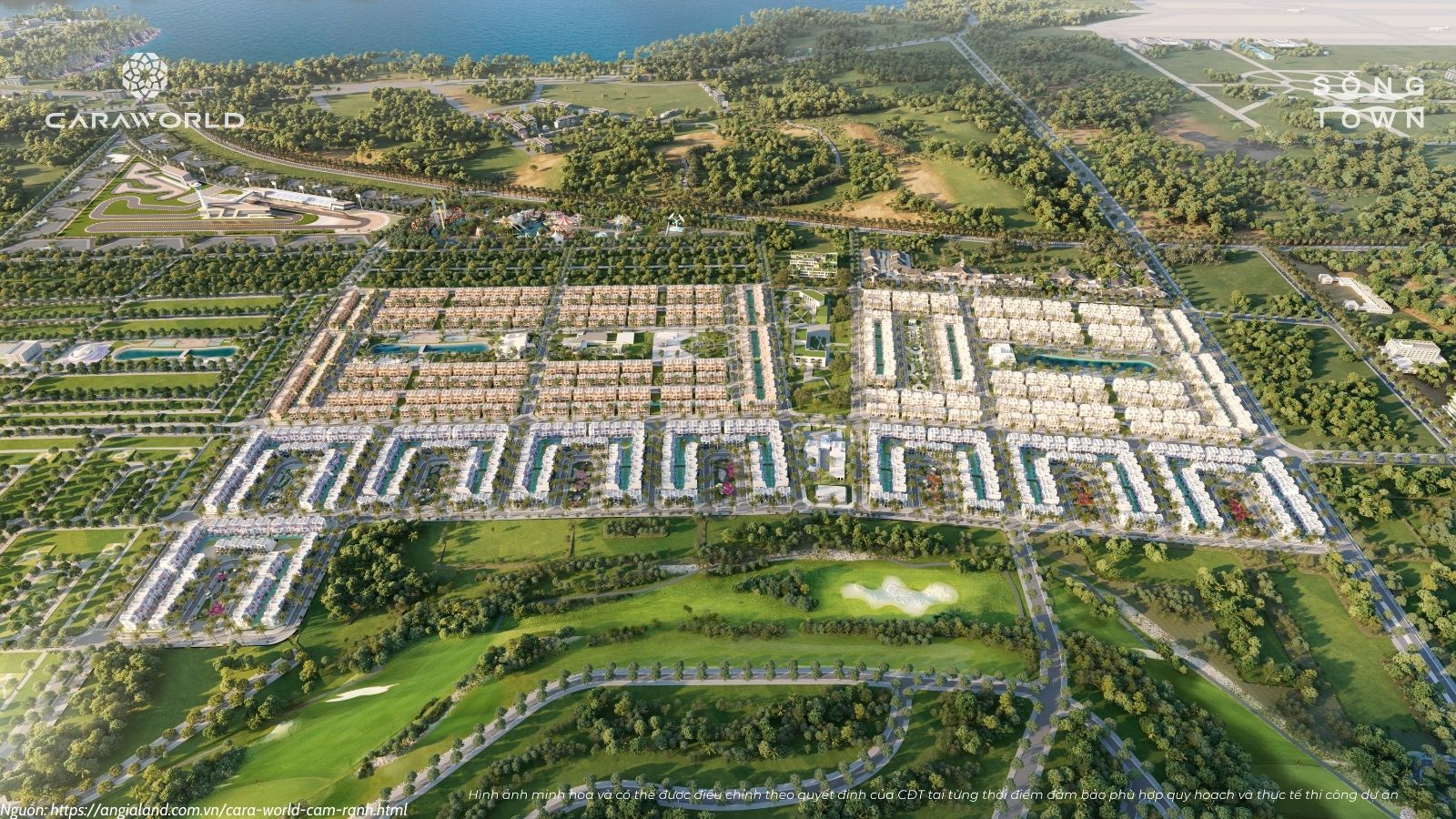 Mặt bằng phân khu Sông Town dự án Caraworld