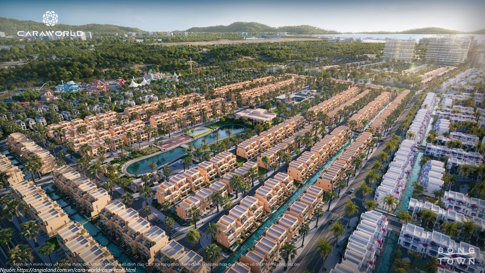 Mặt bằng phân khu Sông Town dự án Caraworld