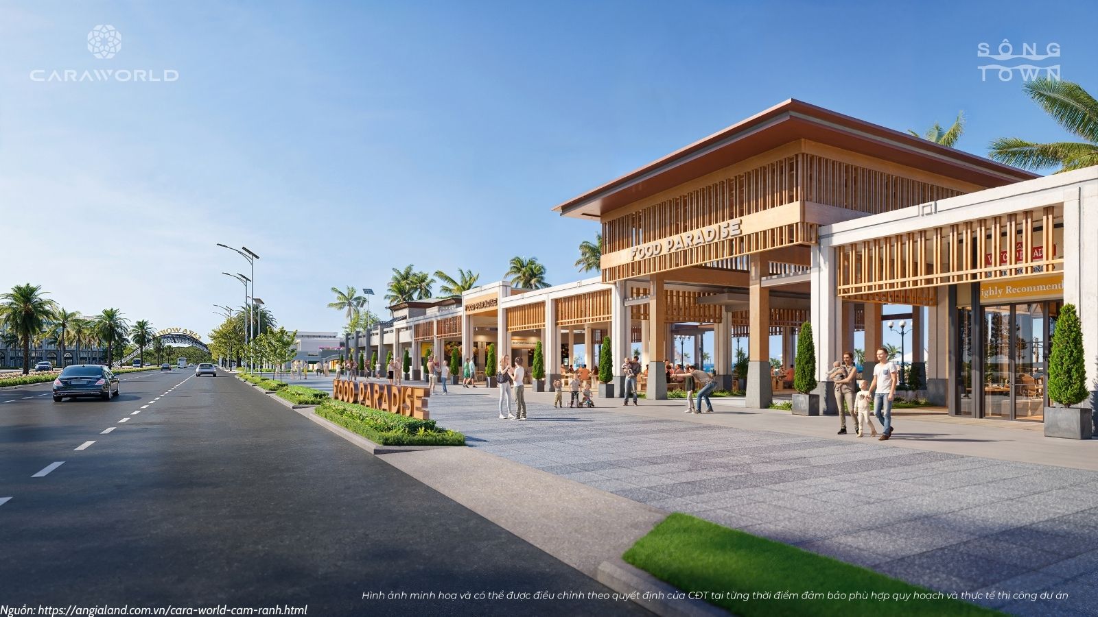 Nhà hàng food paradise Dự án Cara World Cam Ran siêu đô thị biển cạnh Sân Bay Cam Ranh