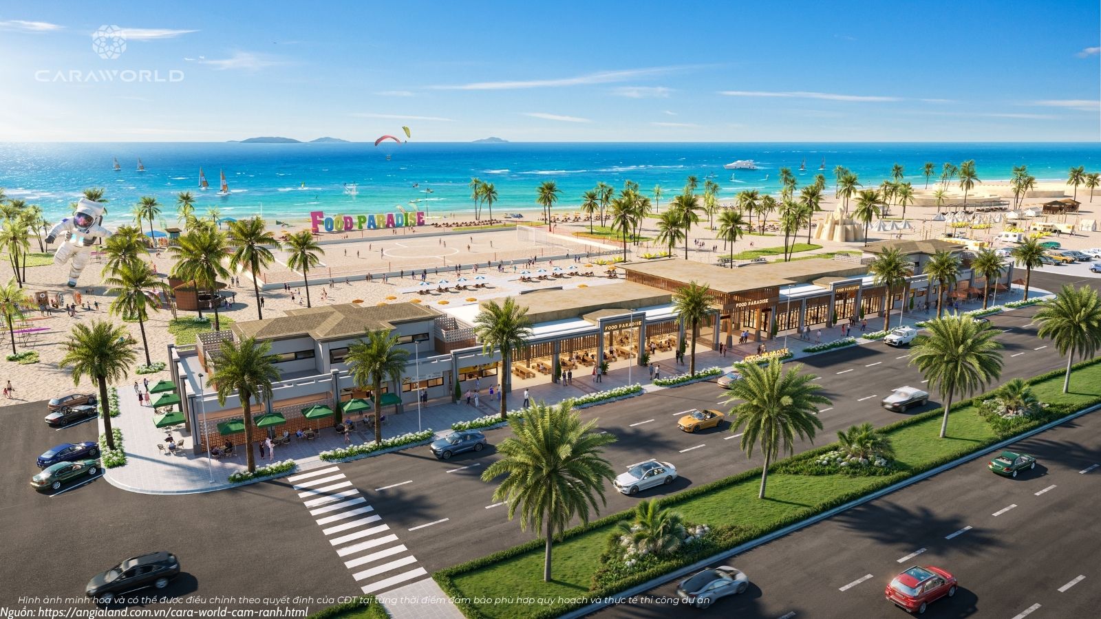 Nhà hàng hải sản ven biển Dự án Cara World Cam Ran siêu đô thị biển cạnh Sân Bay Cam Ranh