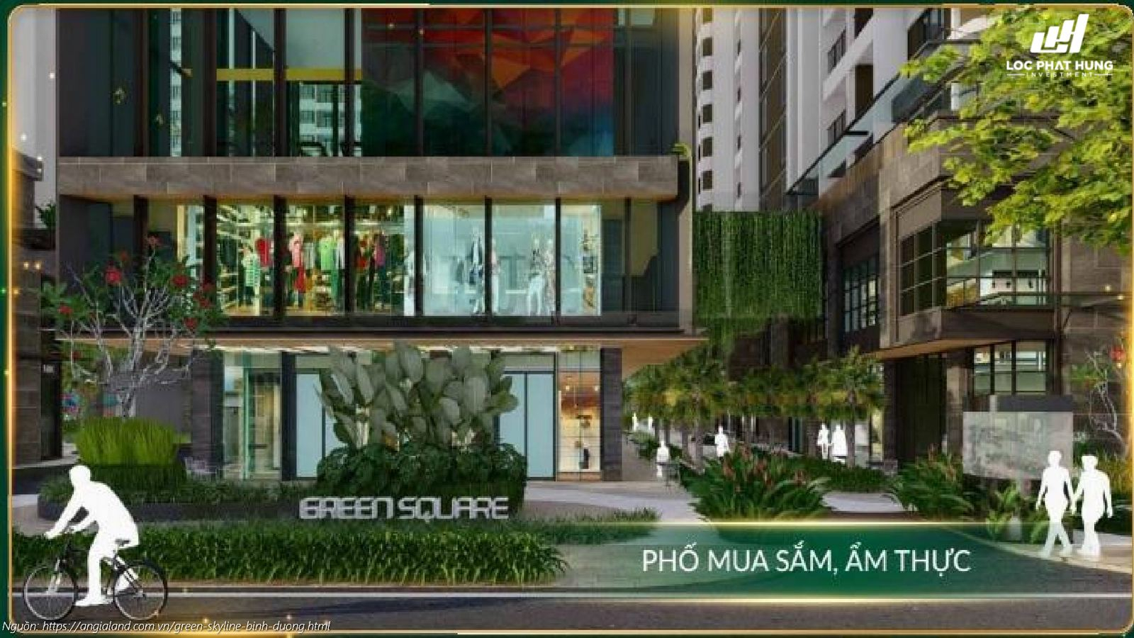 Phố mua sắm ẩm thực và Shophouse thương mại sầm uất tại Green Skyline (Khu đô thị Green Square)