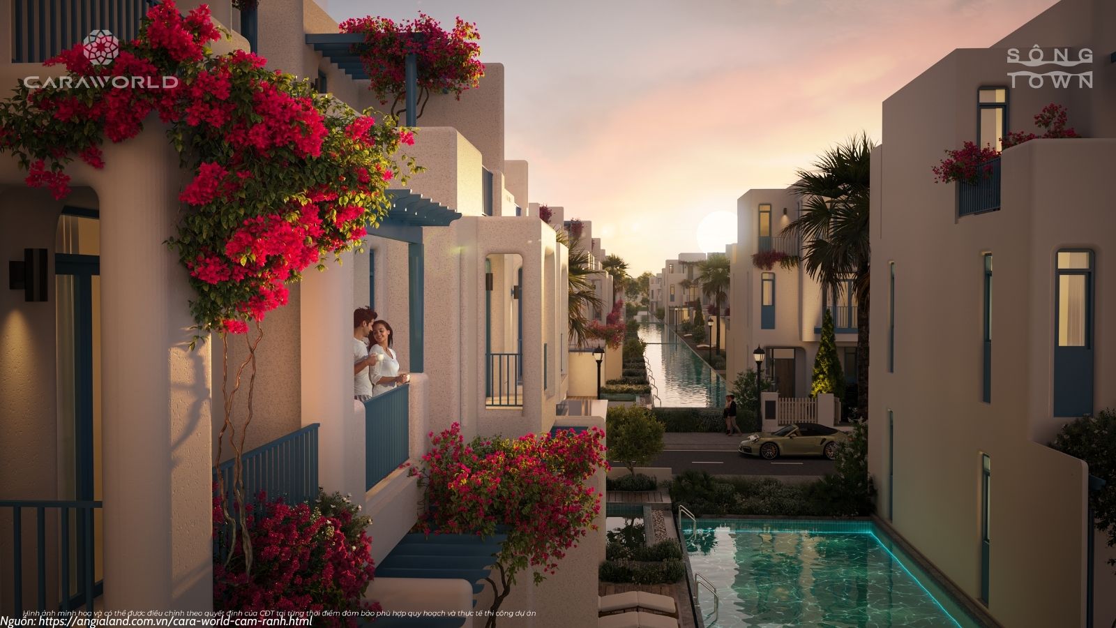 Phối cảnh ban công tiểu khu Hy Lạp dự án Caraworld Cam Ranh