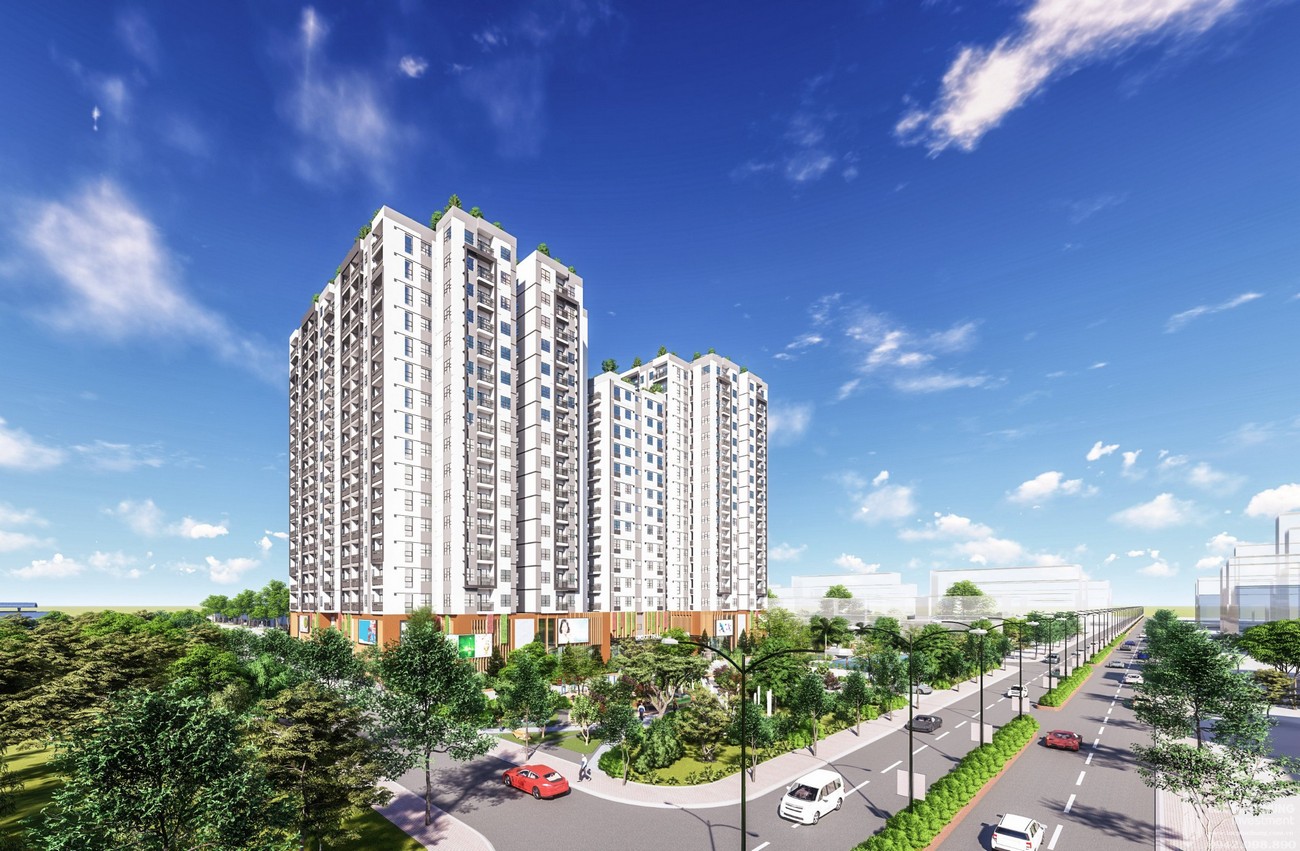 Phối cảnh tổng thể dự án căn hộ chung cư Unico Thăng Long Bến Cát Đường QL 13 chủ đầu tư Unico