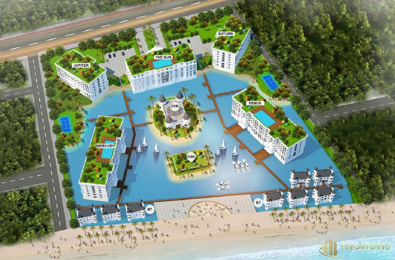 Phối cảnh dự án căn hộ condotel Hội An Golden Sea Đường Nguyễn Phan Vinh chủ đầu tư Hòa Bình