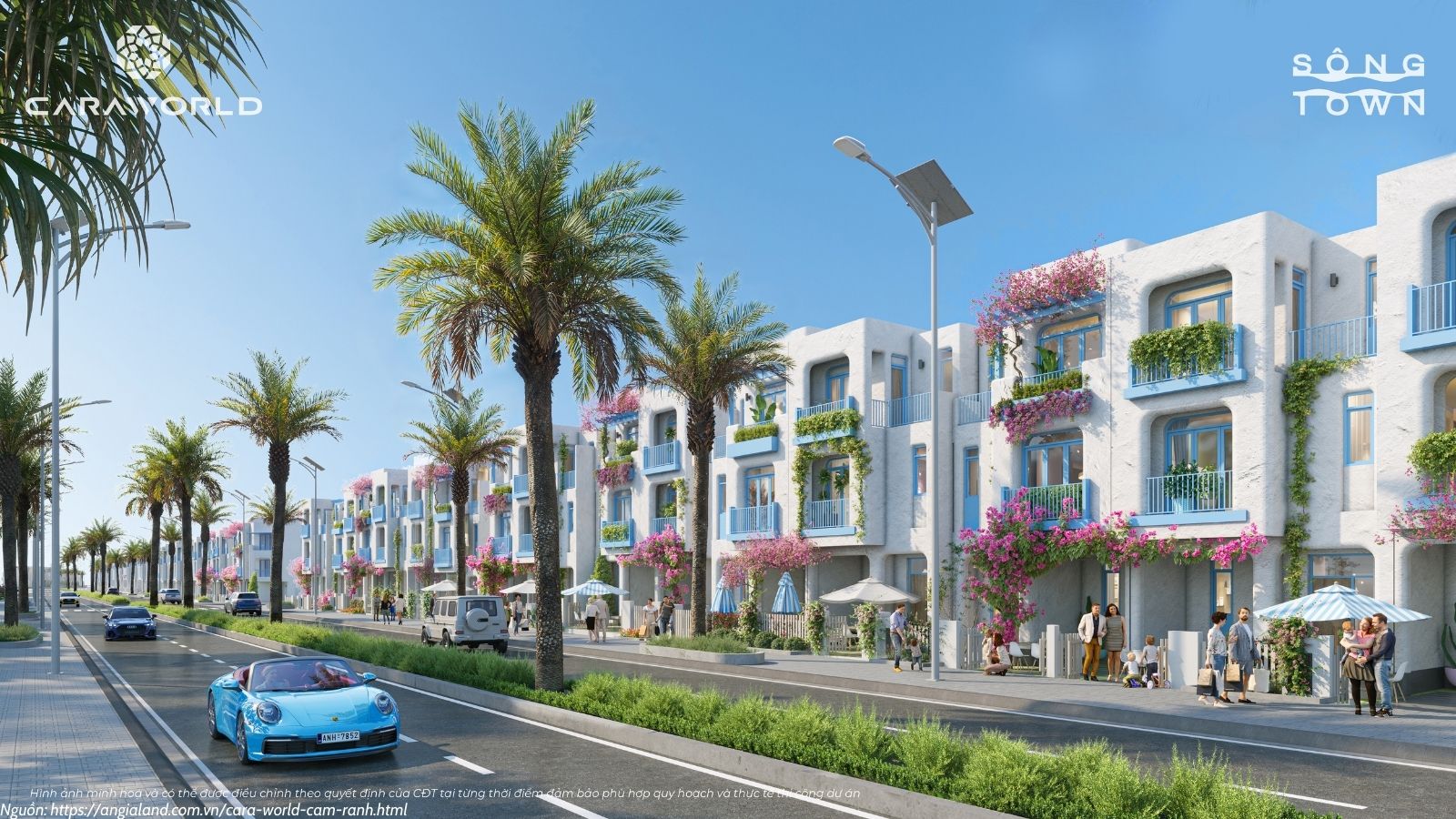 Phối cảnh đường phố tiểu khu Hy Lạp dự án Caraworld Cam Ranh