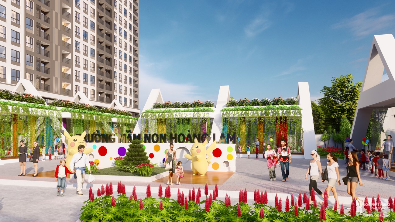 Trường mầm non Hoàng Lam tiện ích dự án Golden City chủ đầu tư INDOCHINA