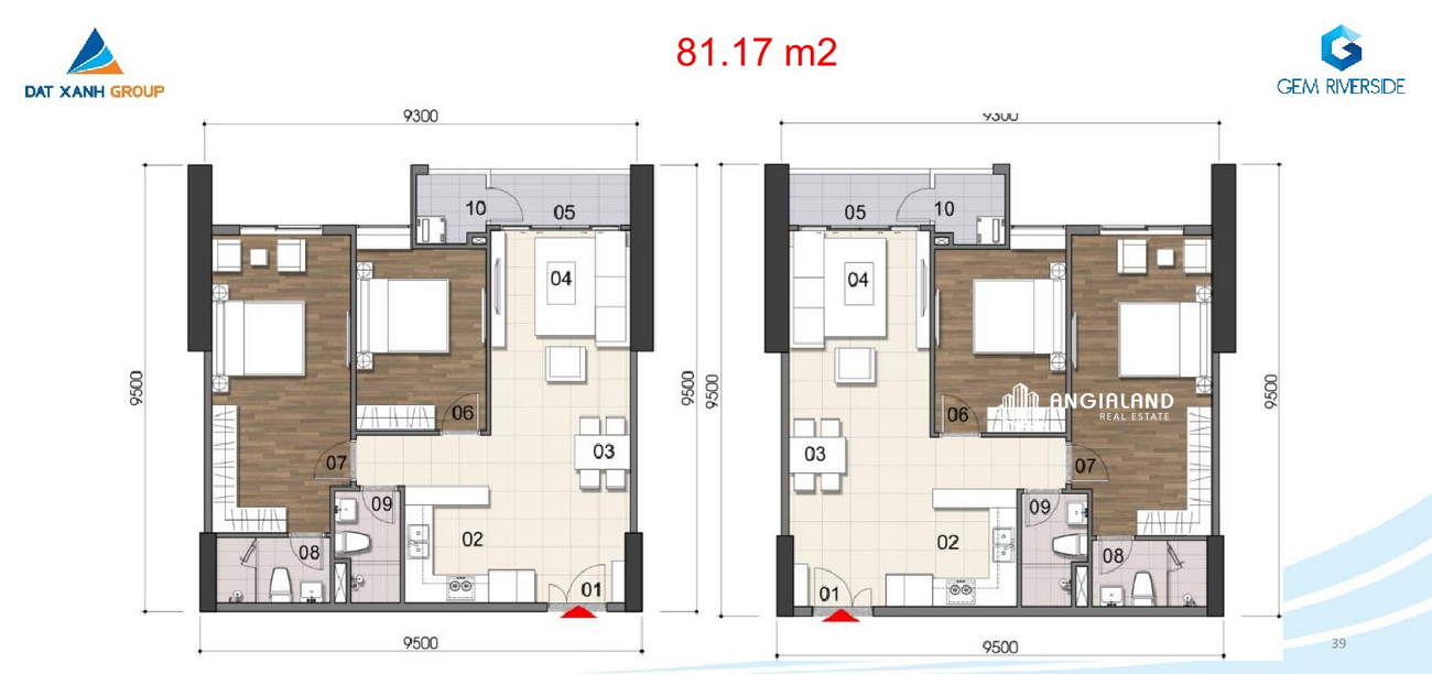 Thiết kế chi tiết căn hộ 81.17m² DatXanhHomes Riverside Quận 2