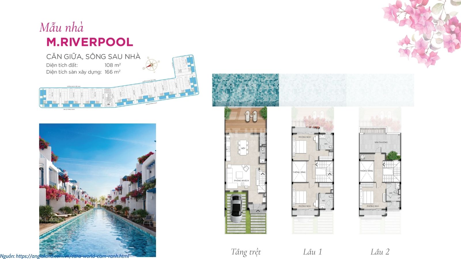 Thiết kế mẫu nhà Mriverpool tiểu khu Hy Lạp dự án Cara World Cam Ranh