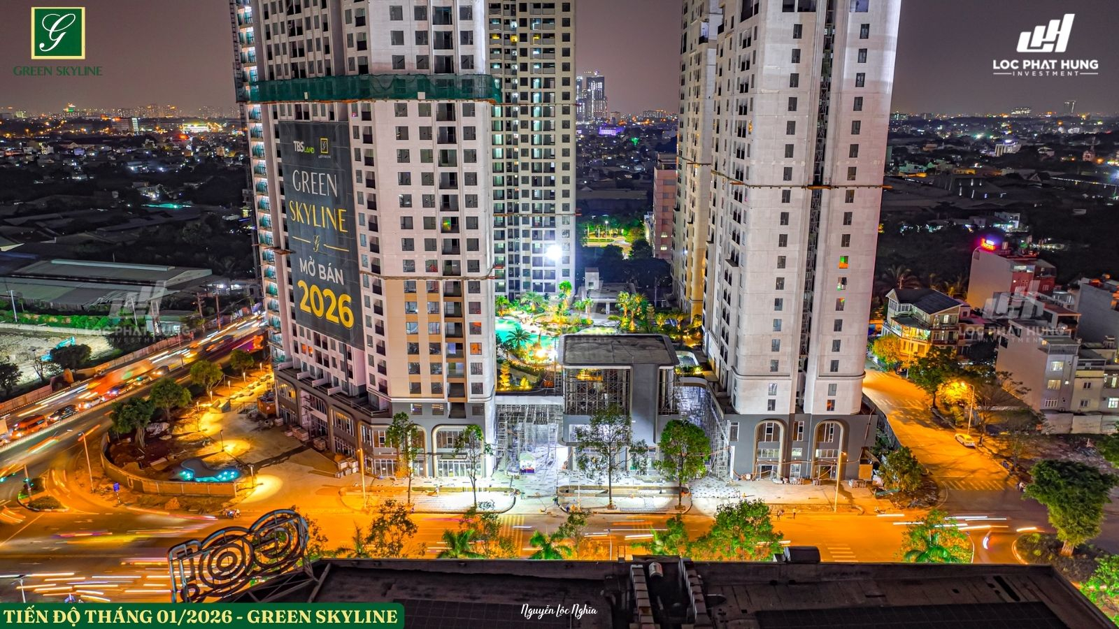 Tiến độ tổng thể dự án Green Skyline Dĩ An, Bình Dương cập nhật Tháng 1/2026