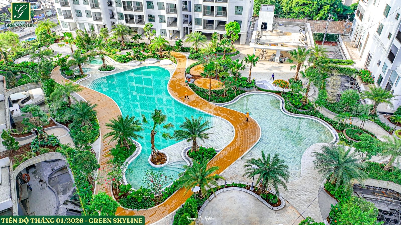 Tiến độ tổng thể dự án Green Skyline Dĩ An, Bình Dương cập nhật Tháng 1/2026