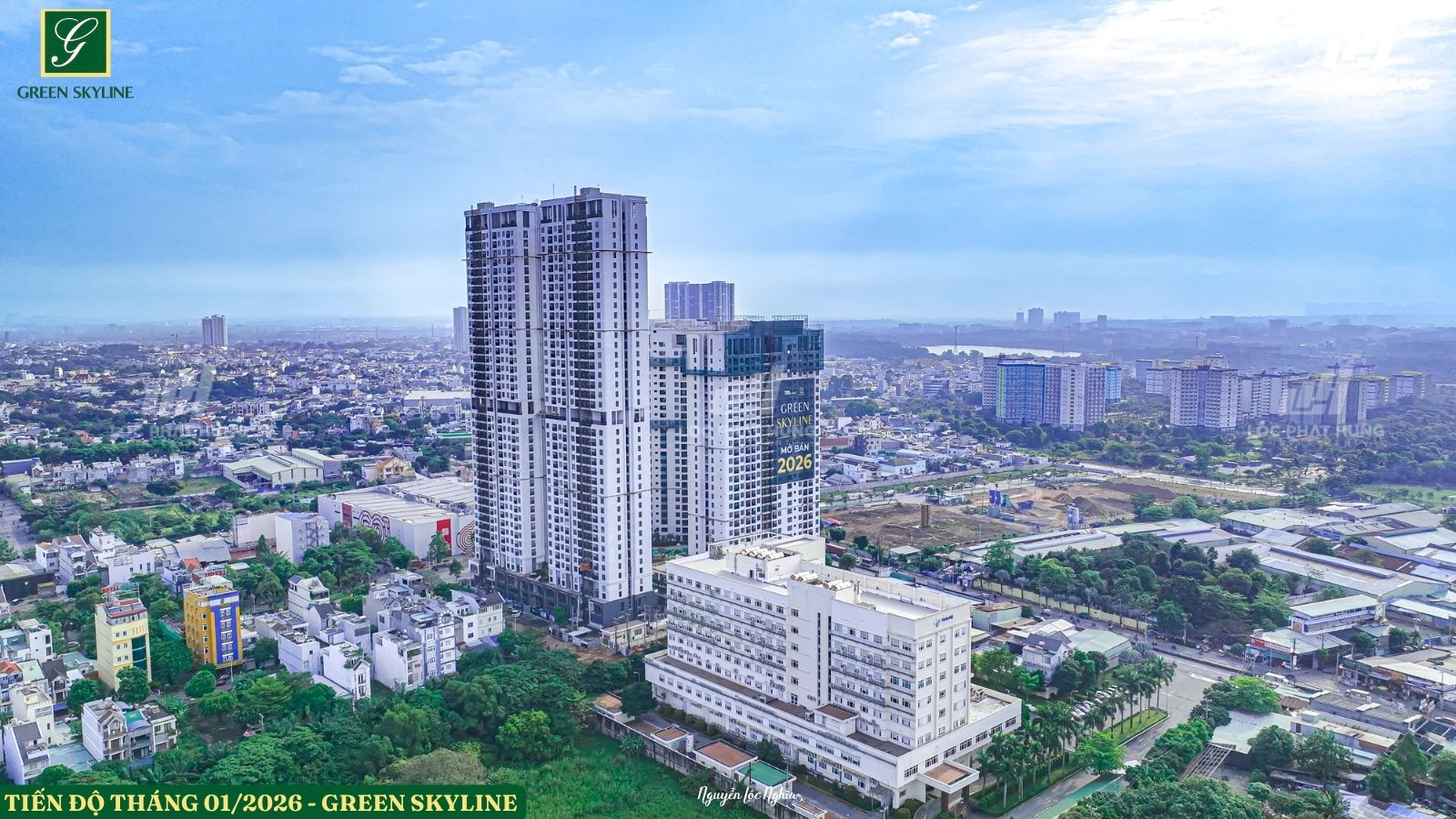 Tiến độ tổng thể dự án Green Skyline Dĩ An, Bình Dương cập nhật Tháng 1/2026