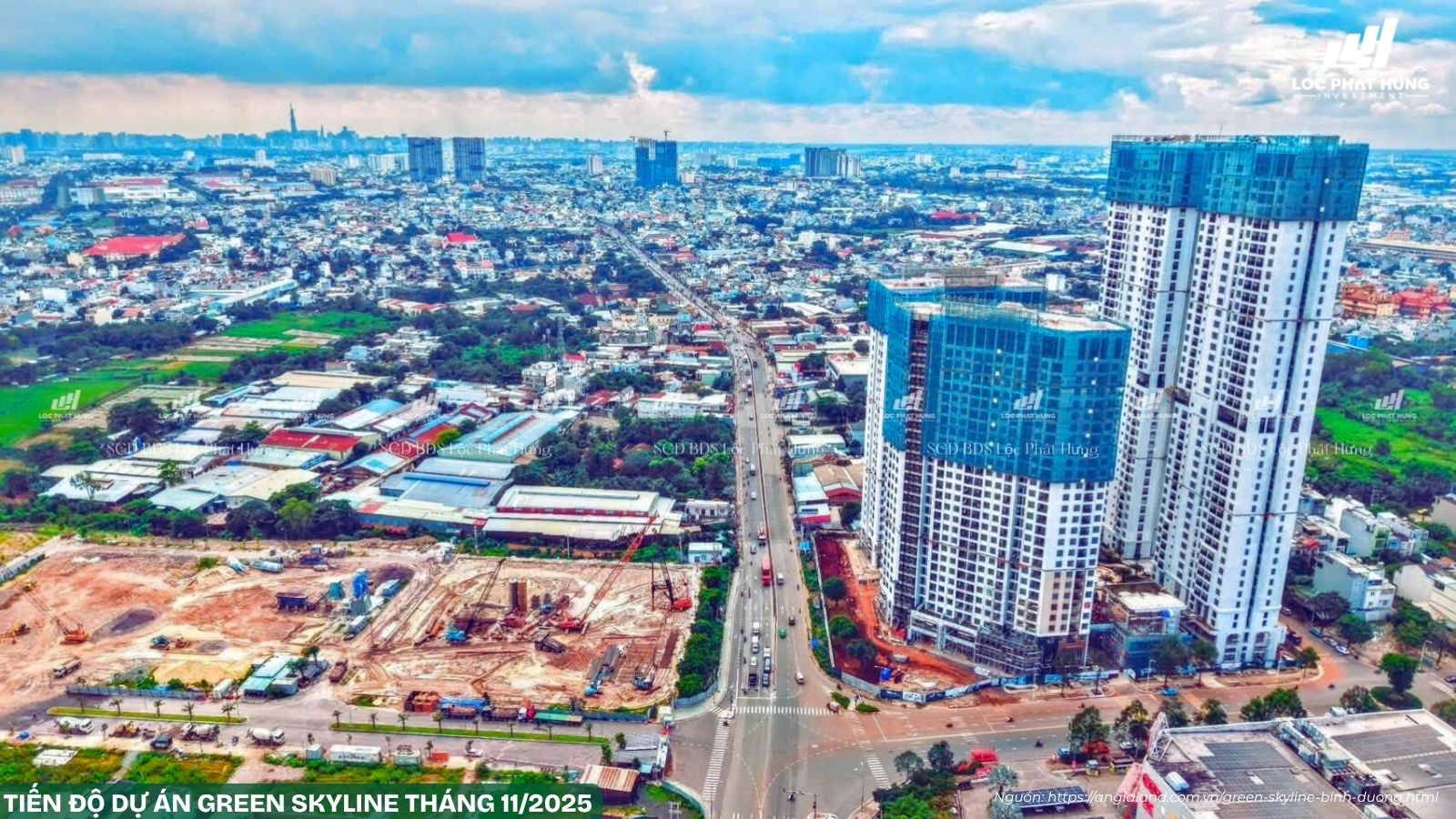 Tiến độ xây dựng dự án Green Skyline Tháng 11/2025