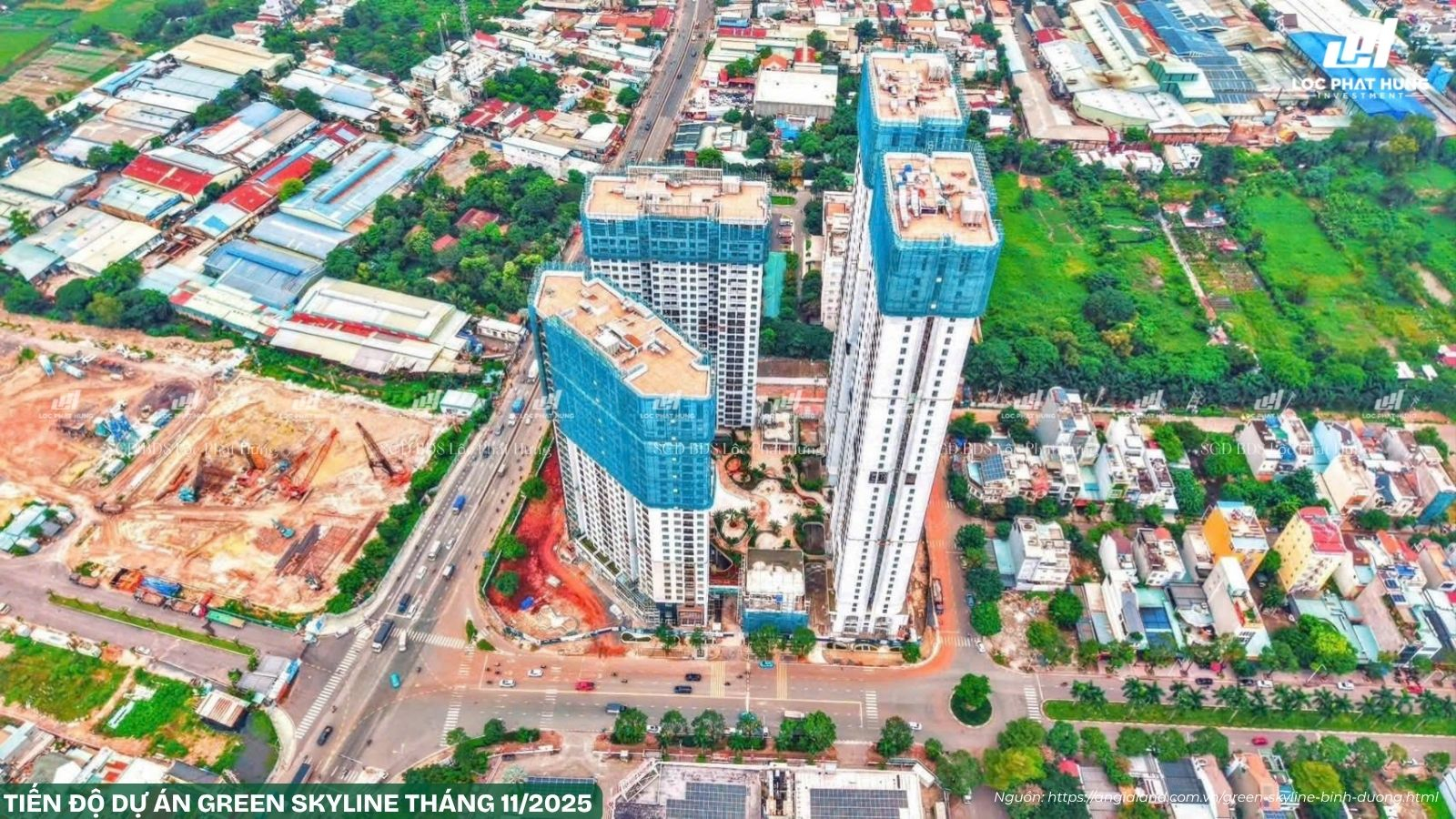 Tiến độ xây dựng dự án Green Skyline Tháng 11/2025