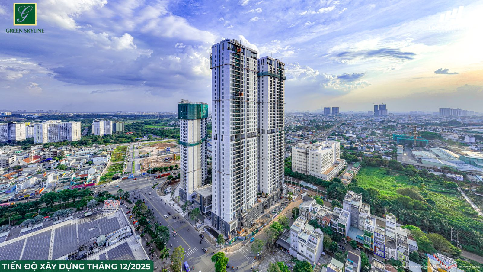 Tiến độ xây dựng Dự án Green Skyline QL1K Dĩ An Tháng 12/2025