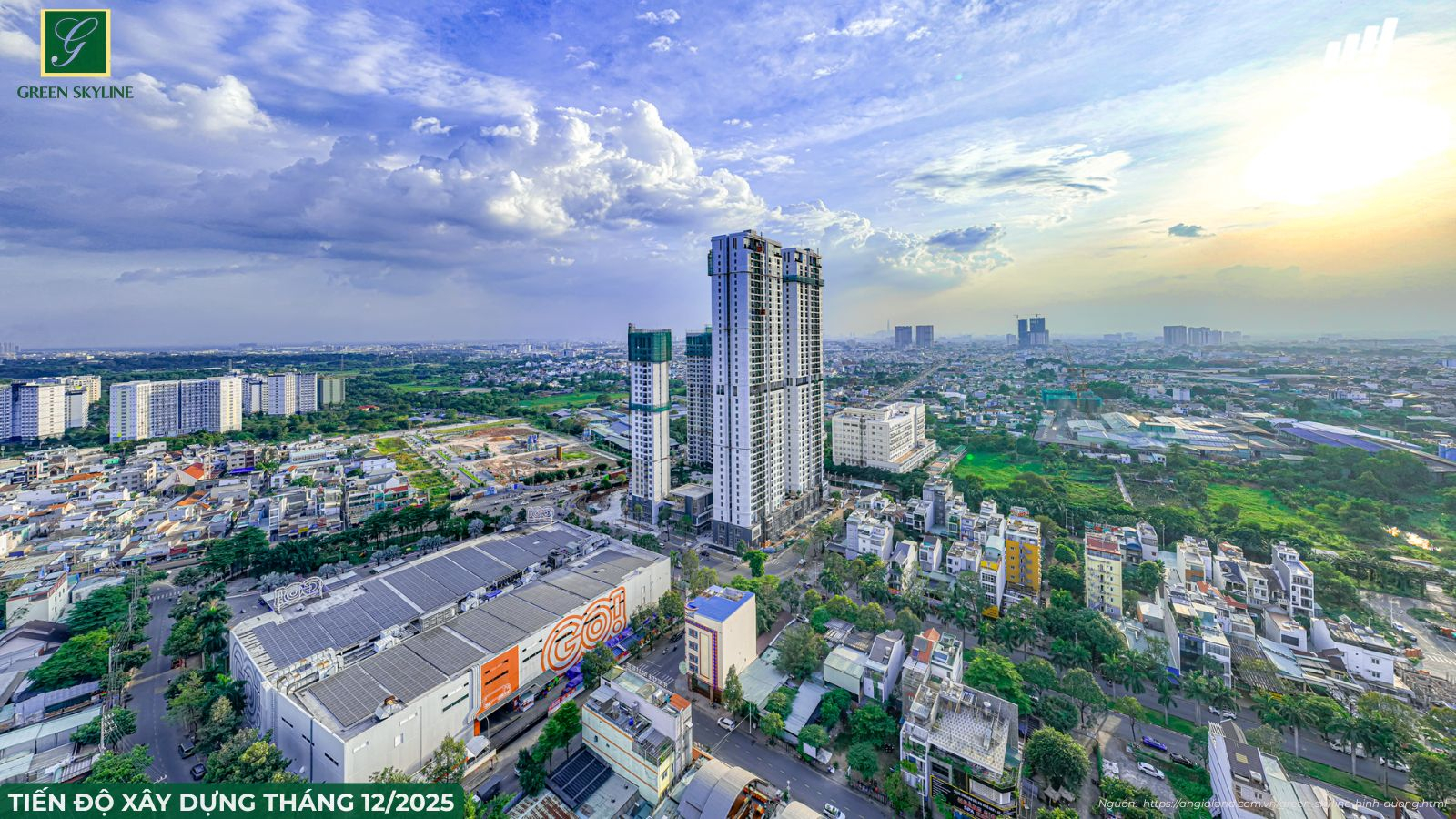 Tiến độ xây dựng Dự án Green Skyline Dĩ An Tháng 12/2025