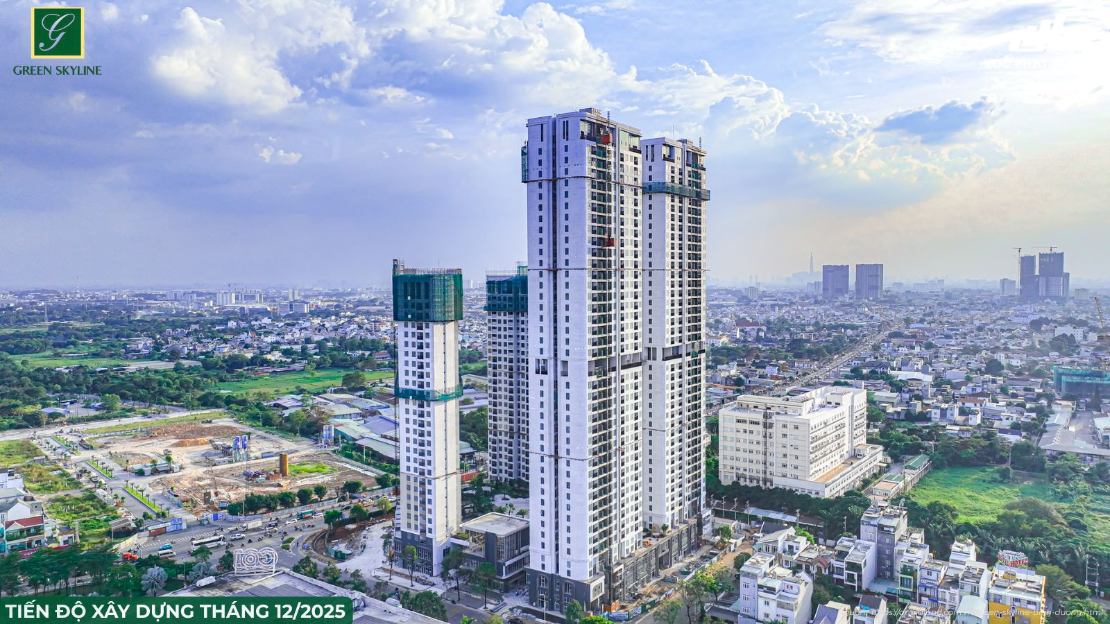 Tiến độ xây dựng Dự án Green Skyline Dĩ An Tháng 12/2025
