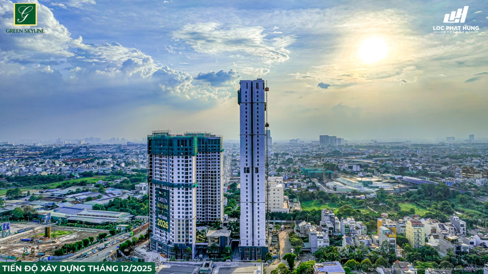 Tiến độ xây dựng Dự án Green Skyline Dĩ An Tháng 12/2025