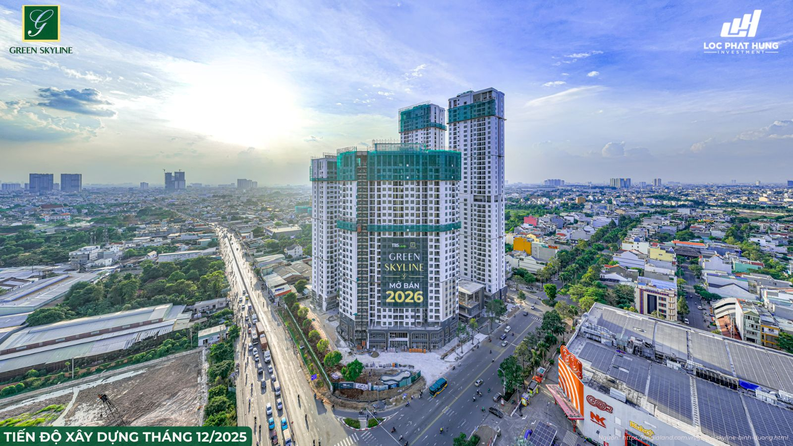 Tiến độ xây dựng Dự án Green Skyline Dĩ An Tháng 12/2025