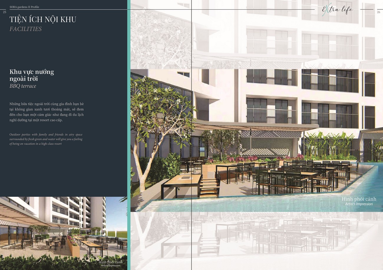 Tiện ích dự án căn hộ chung cư Sora Gardens II Thủ Dầu Một Đường Hùng Vương chủ đầu tư BTMJR Investment