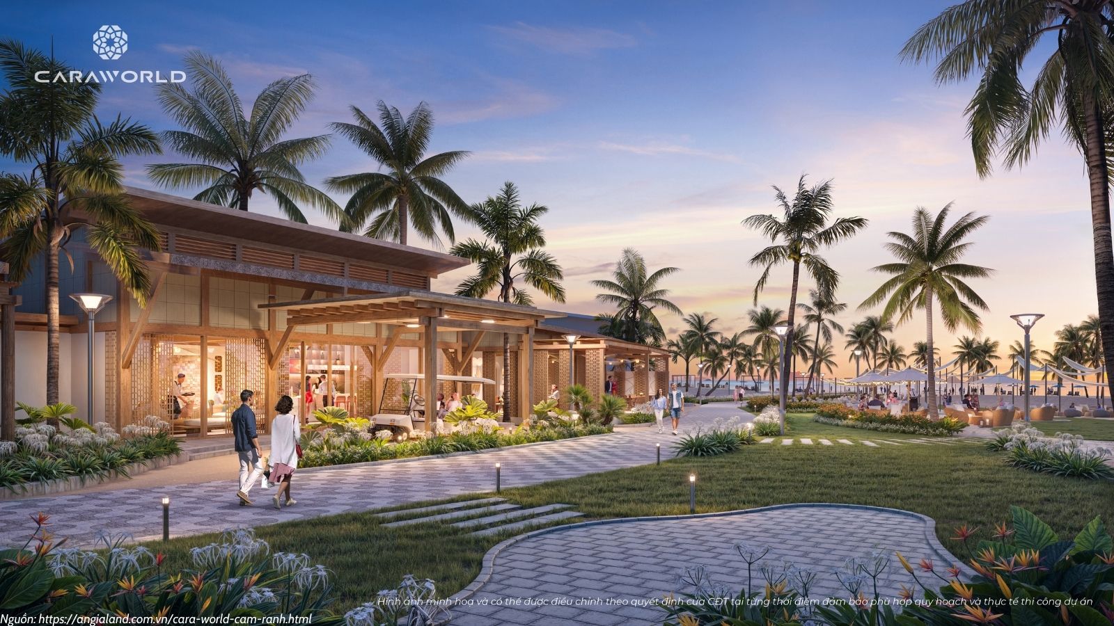 Tiện ích nhà hàng ven biển dự án Cara World Cam Ran siêu đô thị biển cạnh Sân Bay Cam Ranh