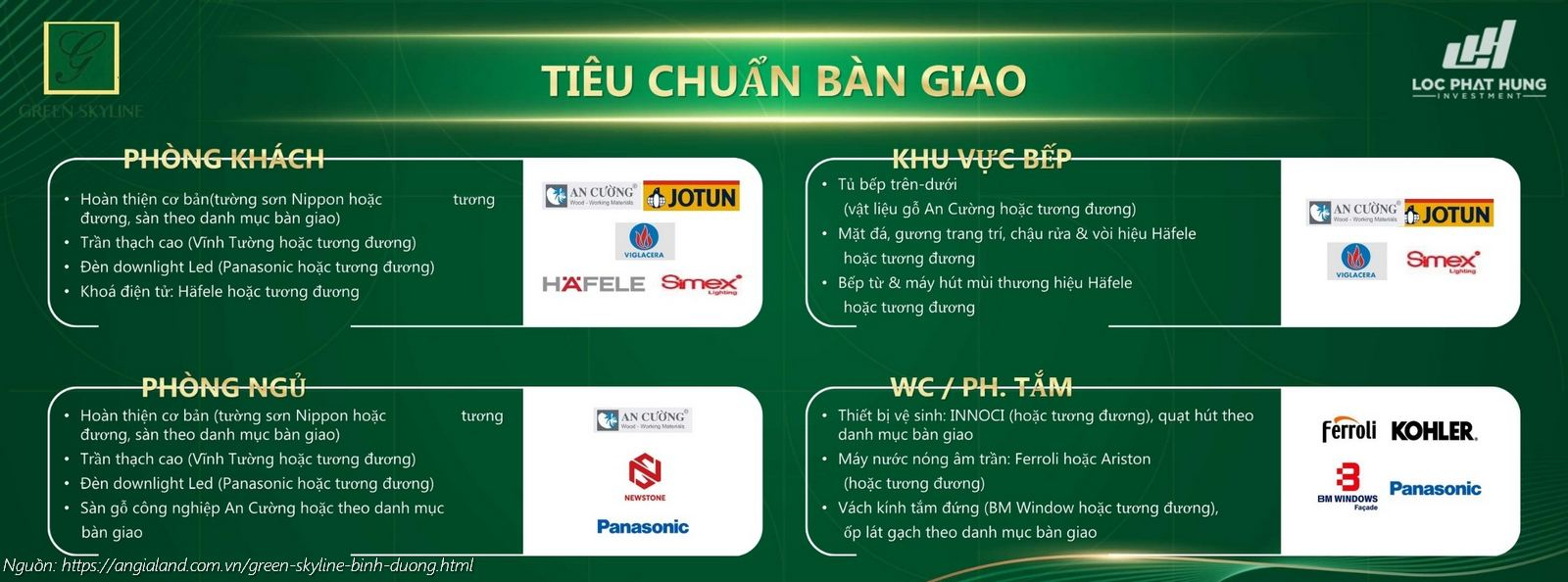 Tiêu chuẩn bàn giao căn hộ Green Skyline mới nhất từ Chủ đầu tư TBS Land: Sàn gỗ, Trần thạch cao, Tường sơn nước