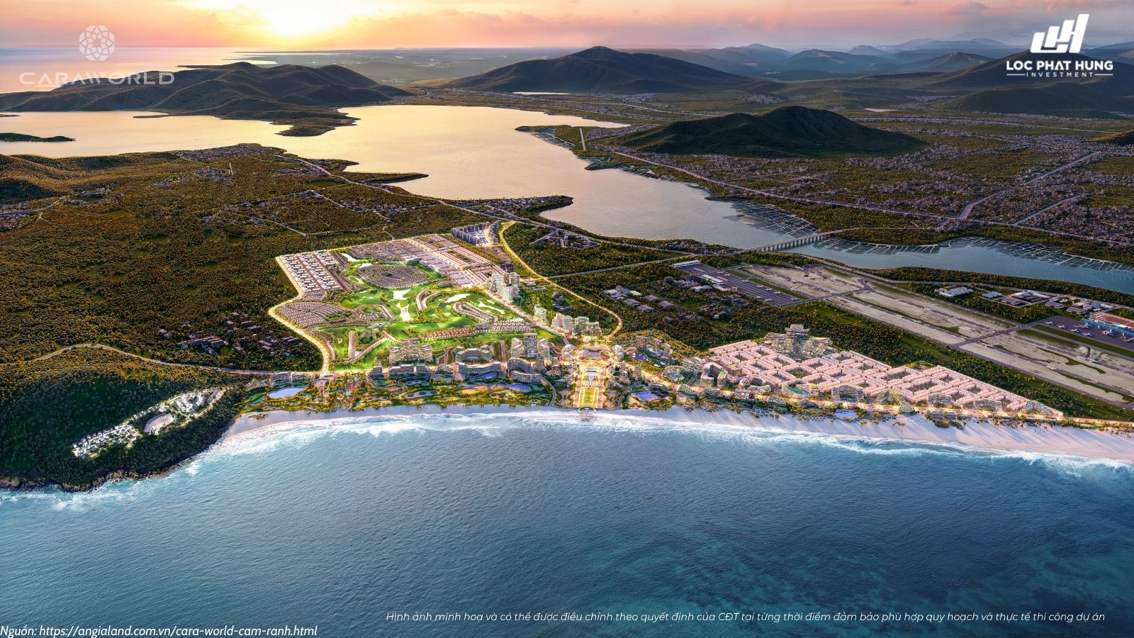 Toàn cảnh dự án Cara World Cam Ran siêu đô thị biển cạnh Sân Bay Cam Ranh