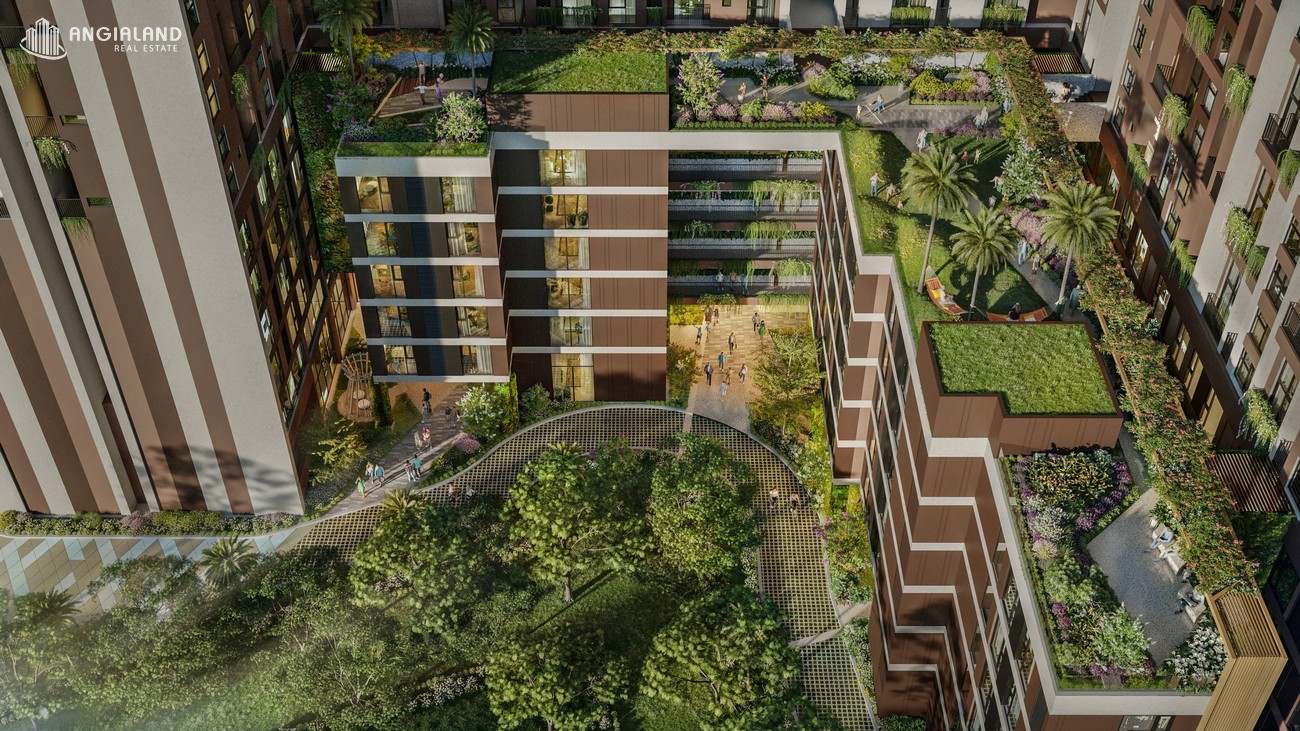 Mảng xanh dự án căn hộ chung cư Picity Sky Park TP Dĩ An luôn được chú trọng.