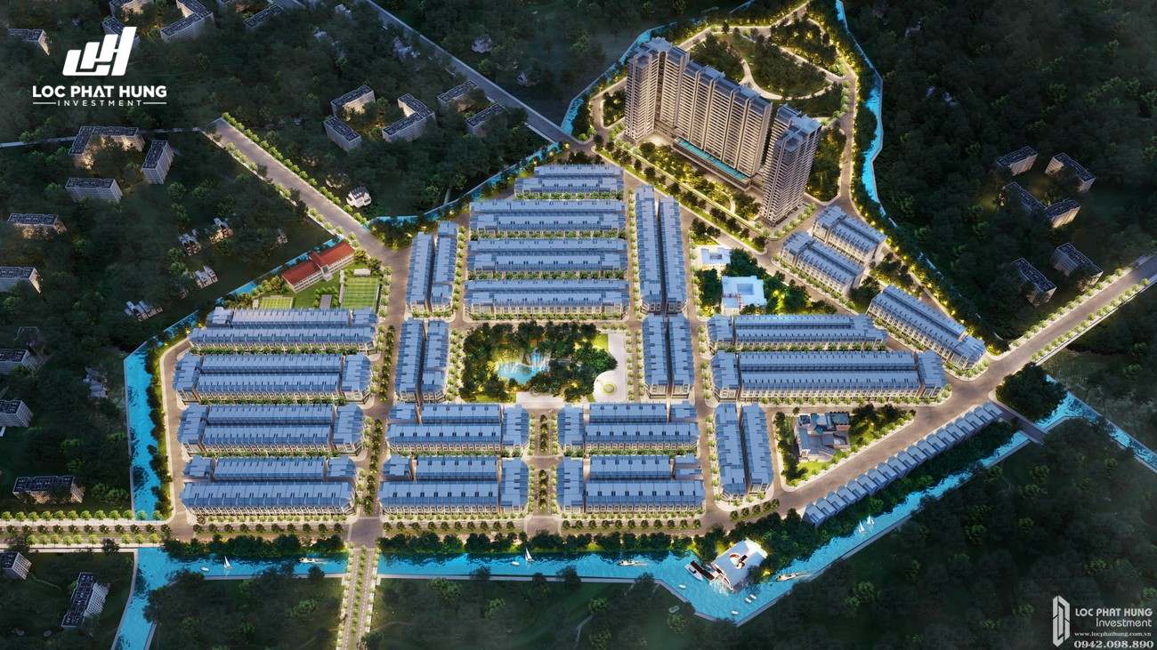 Phối Cảnh dự án đất nền nhà phố biệt thự Qi Island Bình Dương Đường Ngô Chí Quốc chủ đầu tư Hoa Lâm