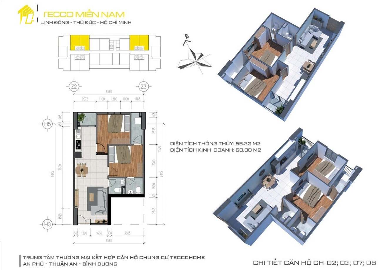 Thiết kế dự án căn hộ Tecco Home An Phú Bình Dương