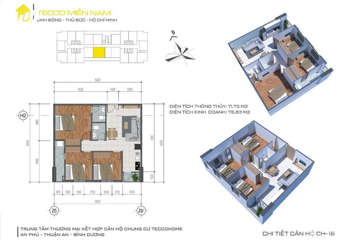 Thiết kế dự án căn hộ Tecco Home An Phú Bình Dương