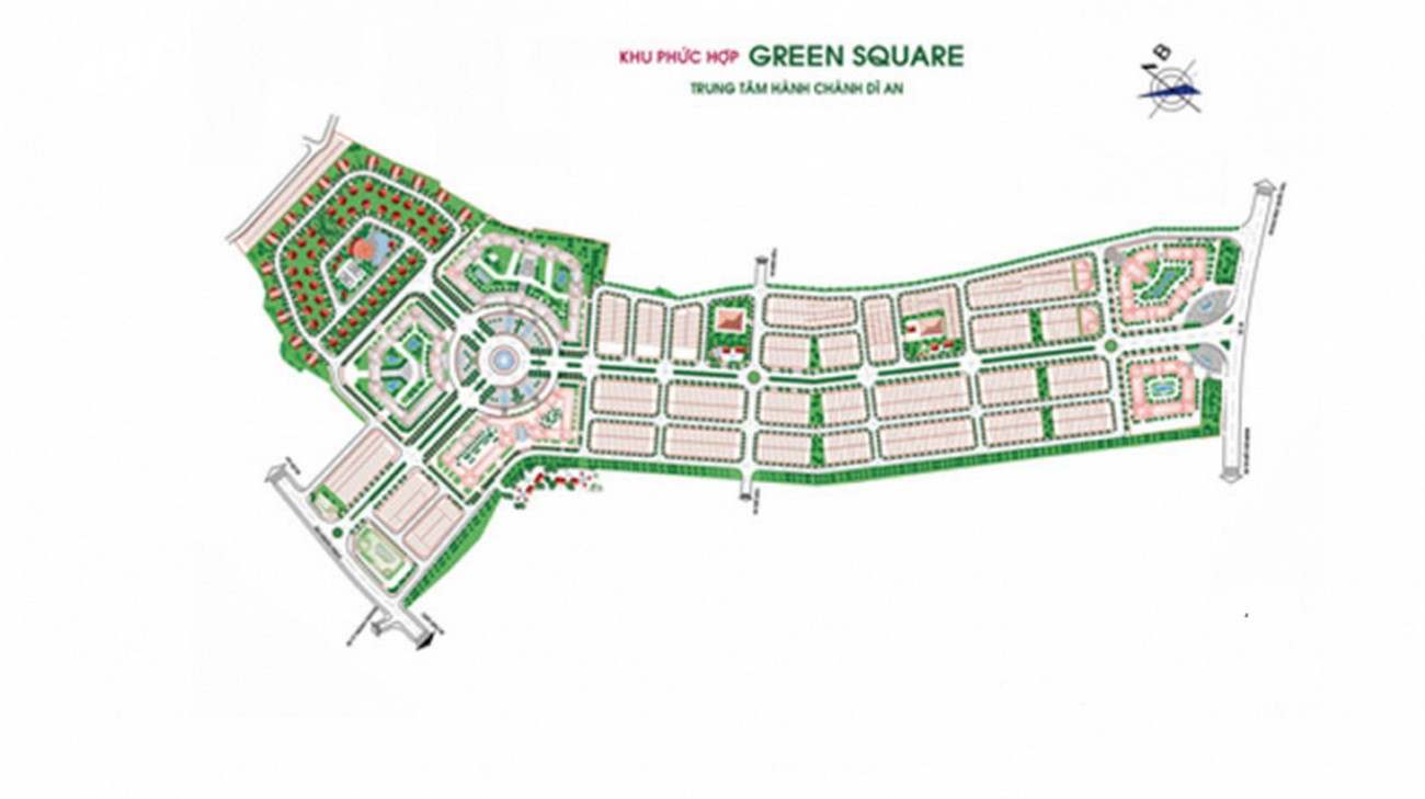 Mặt bằng dự án Căn Hộ chung cư Green Square Dĩ An Đường QL 1K chủ đầu tư TBS Land
