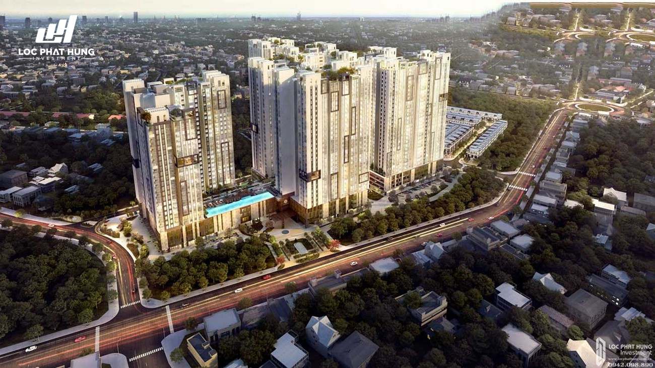 Phối cảnh tổng thể dự án Căn Hộ chung cư Astral City Thuận An Đường Quốc lộ 13 chủ đầu tư Phát Đạt corporation