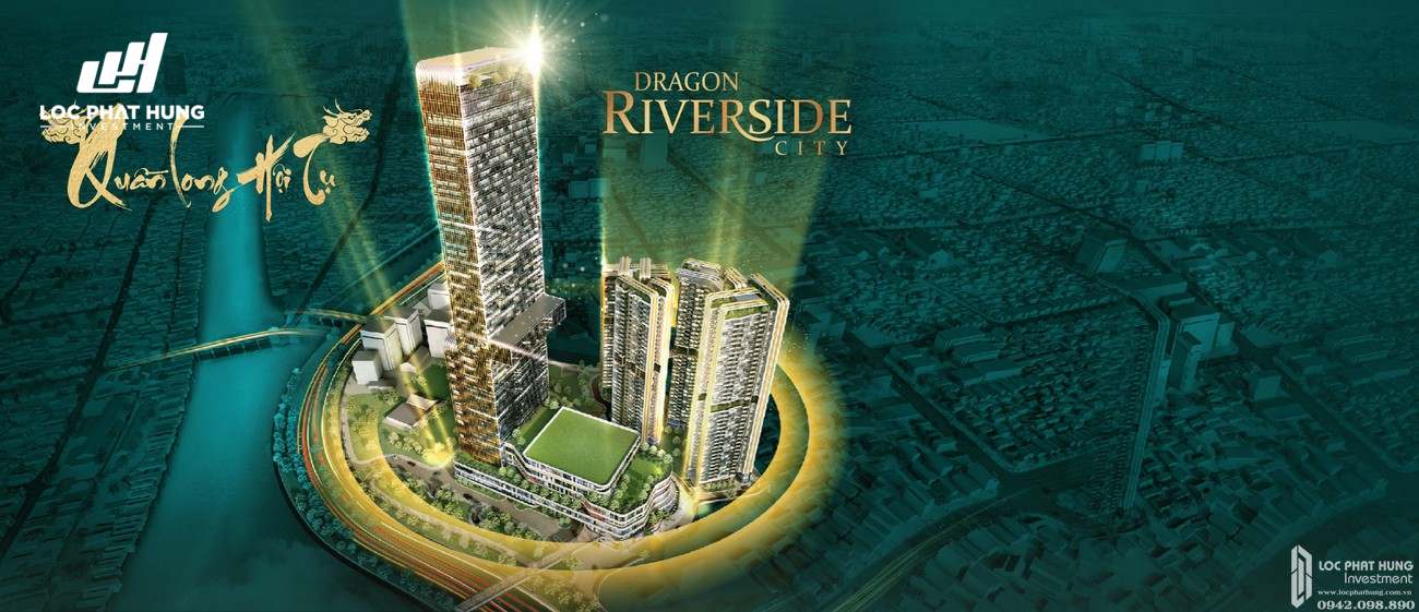 Phối cảnh tổng thể dự án căn hộ chung cư Dragon Riverside City Quận 5 Đường Võ Văn Kiệt chủ đầu tư Phú Long