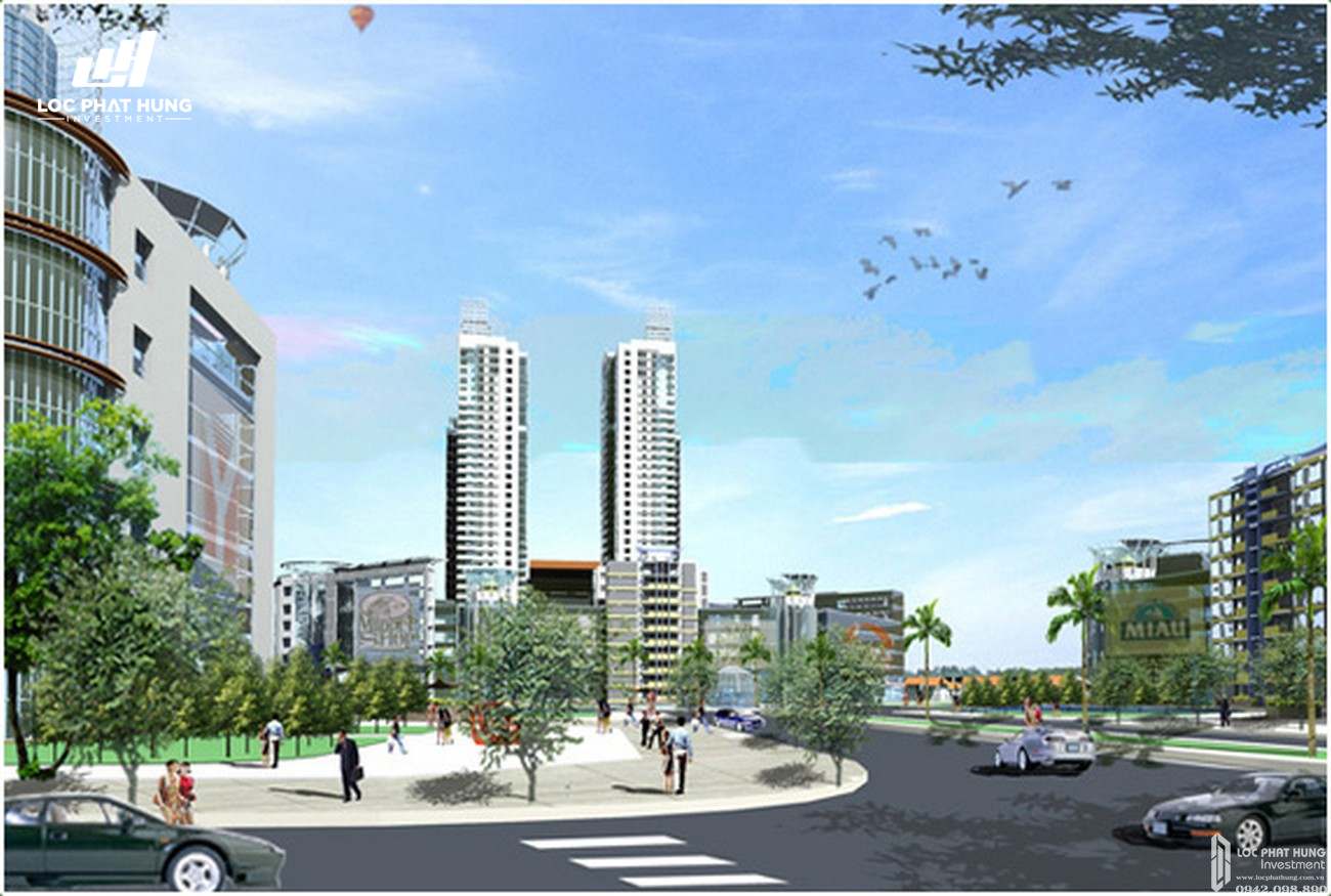Phối cảnh tổng thể dự án Nhà Phố chung cư Green Square Dĩ An Đường QL 1K chủ đầu tư TBS Land