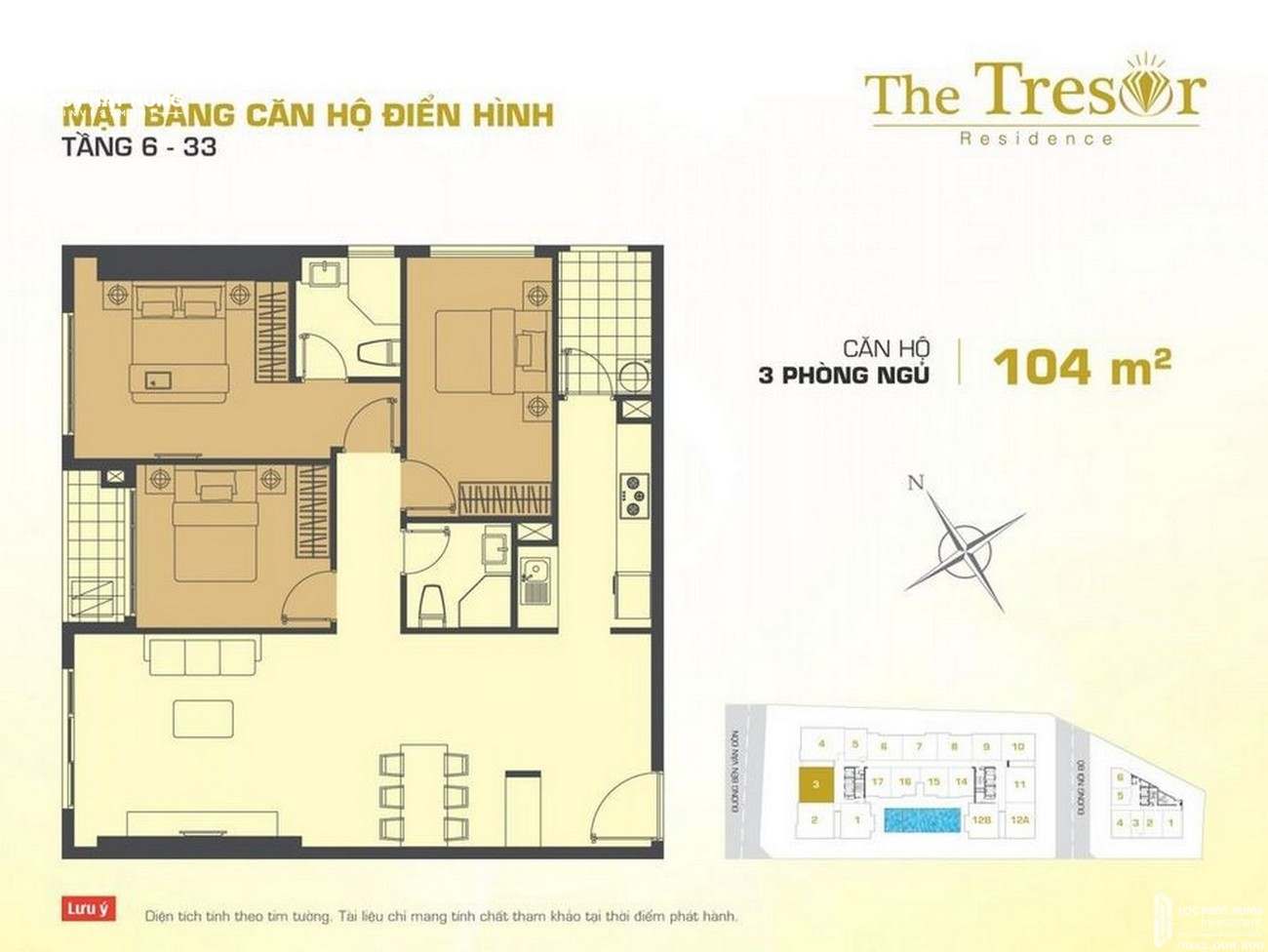 Thiết kế dự án căn hộ chung cư The Tresor Quận 4 Đường Bến Vân Đồn chủ đầu tư Novaland