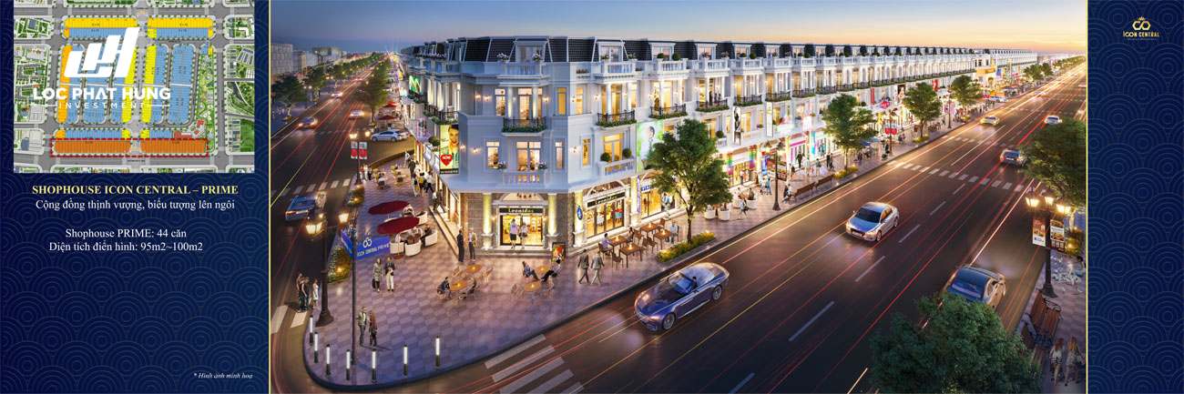 Thiết kế dự án đất nền nhà phố Icon Central Dĩ An Bình Dương chủ đầu tư Phú Hồng Thịnh
