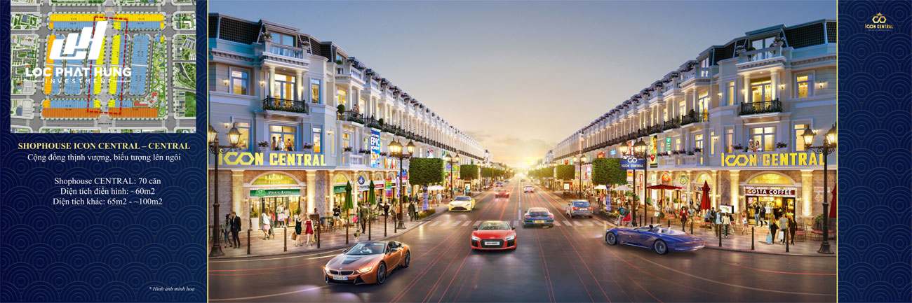 Thiết kế dự án đất nền nhà phố Icon Central Dĩ An Bình Dương chủ đầu tư Phú Hồng Thịnh