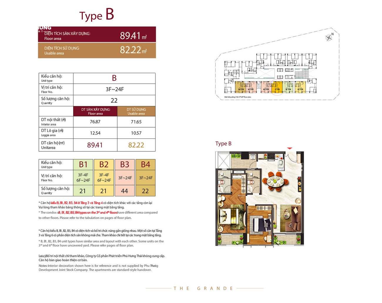 Thiết kế dự án căn hộ chung cư The Grande PMH Quận 7 Đường Nguyễn Lương Bằng chủ đầu tư Phú Mỹ Hưng
