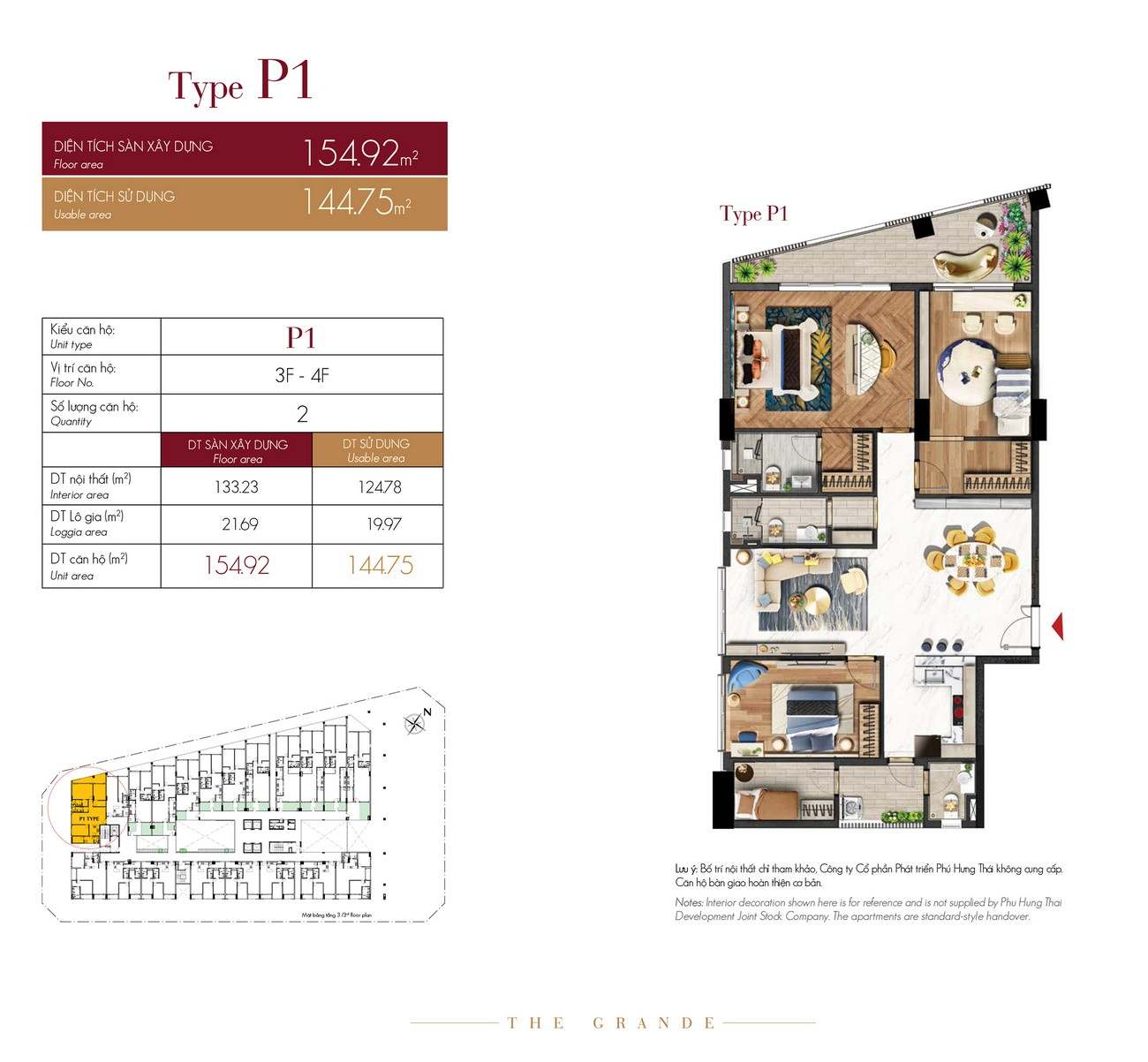 Thiết kế dự án căn hộ chung cư The Grande PMH Quận 7 Đường Nguyễn Lương Bằng chủ đầu tư Phú Mỹ Hưng