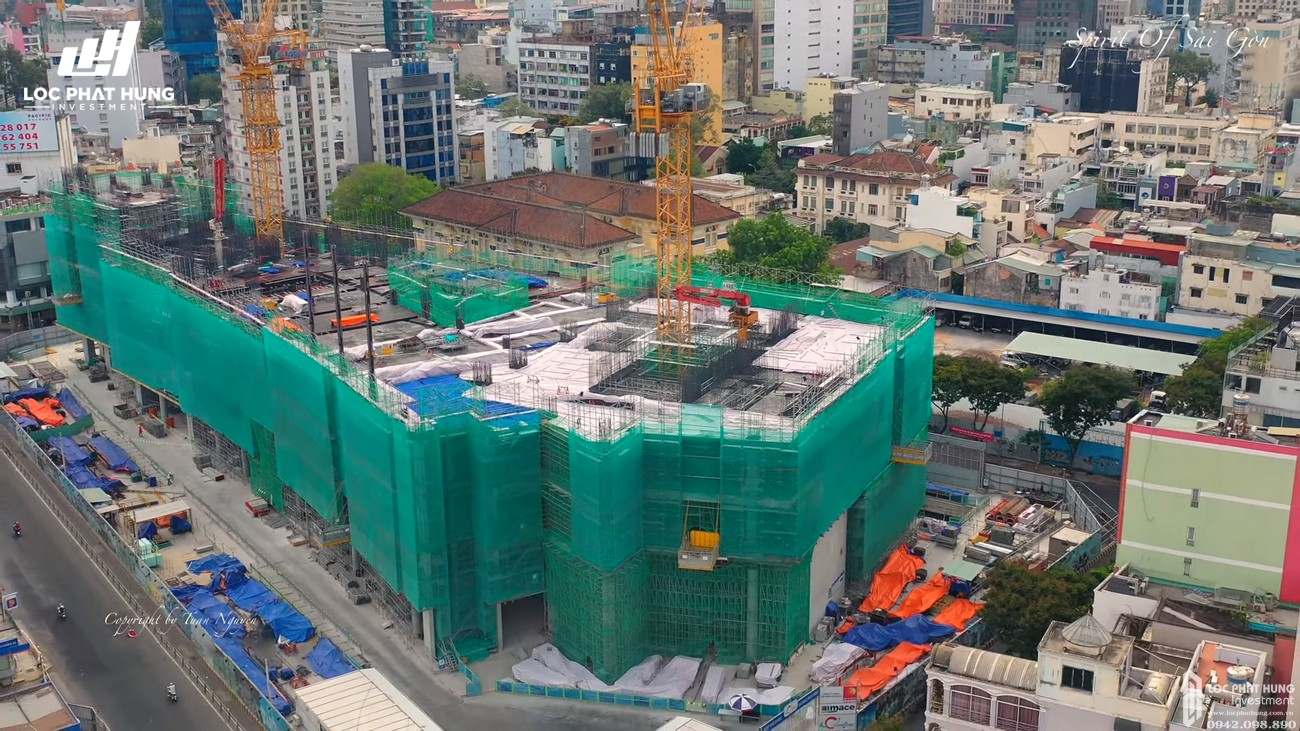 Tiến độ xây dựng căn hộ + Officetel dự án The Spirit Of Saigon 24/04/2020 – Nhận ký gửi mua bán + Cho thuê