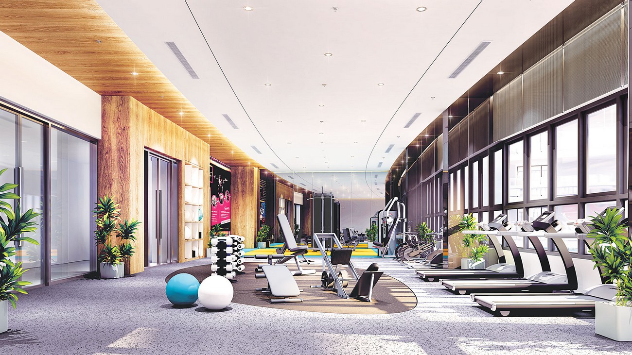 Phòng Gym dự án căn hộ chung cư Phú Đông Sky Garden Dĩ An Đường Đào Trinh Nhất chủ đầu tư Phú Đông Group