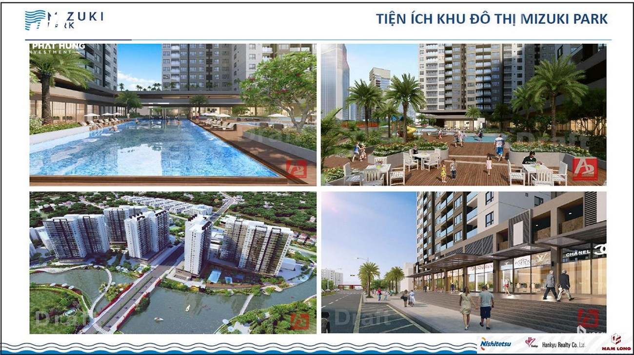 Tiện ích dự án căn hộ chung cư Mizuki Park Bình Chánh Đường Nguyễn Văn Linh chủ đầu tư Nam Long