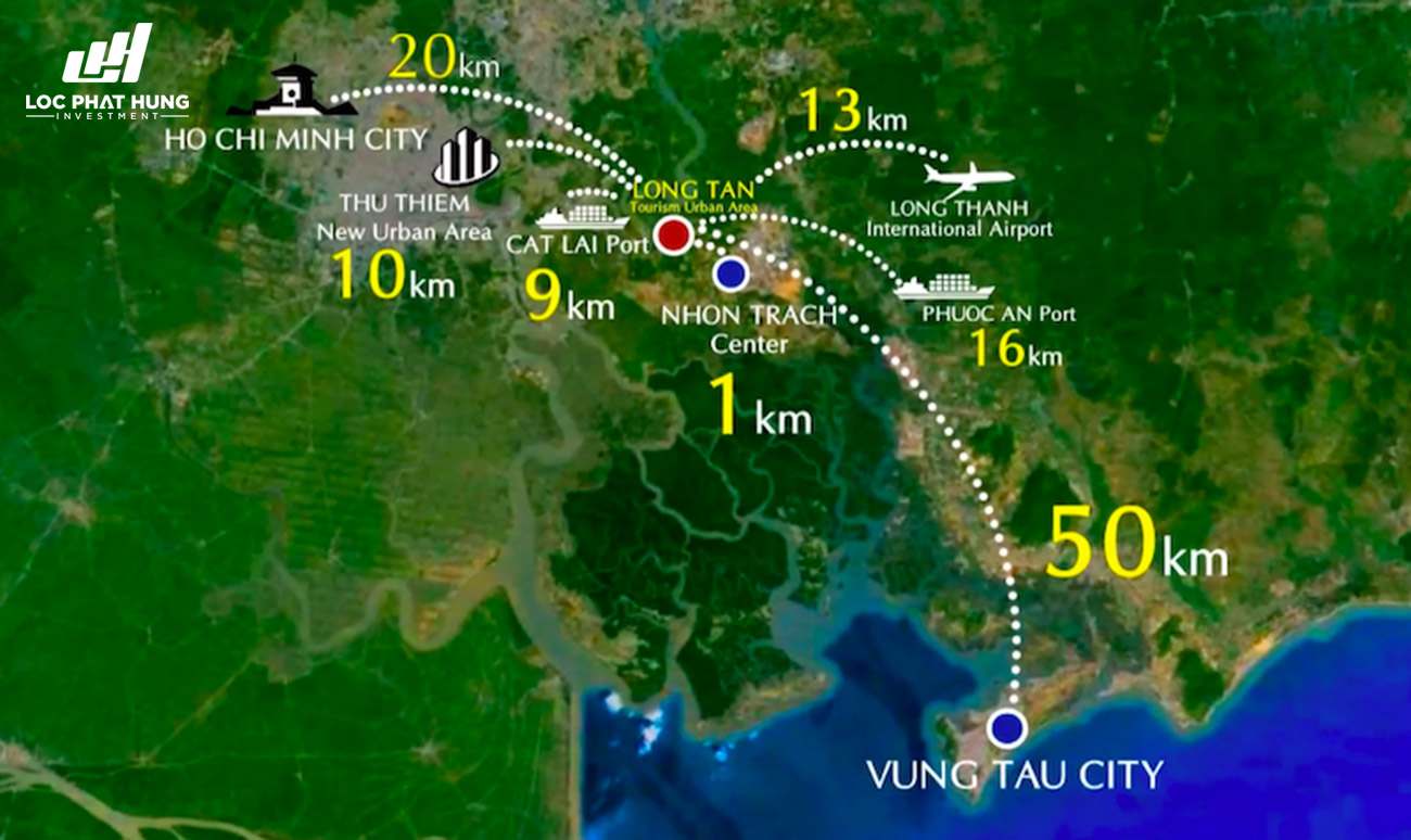 Vị trí dự án khu đô thị Long Tân Wisteria City Đồng Nai