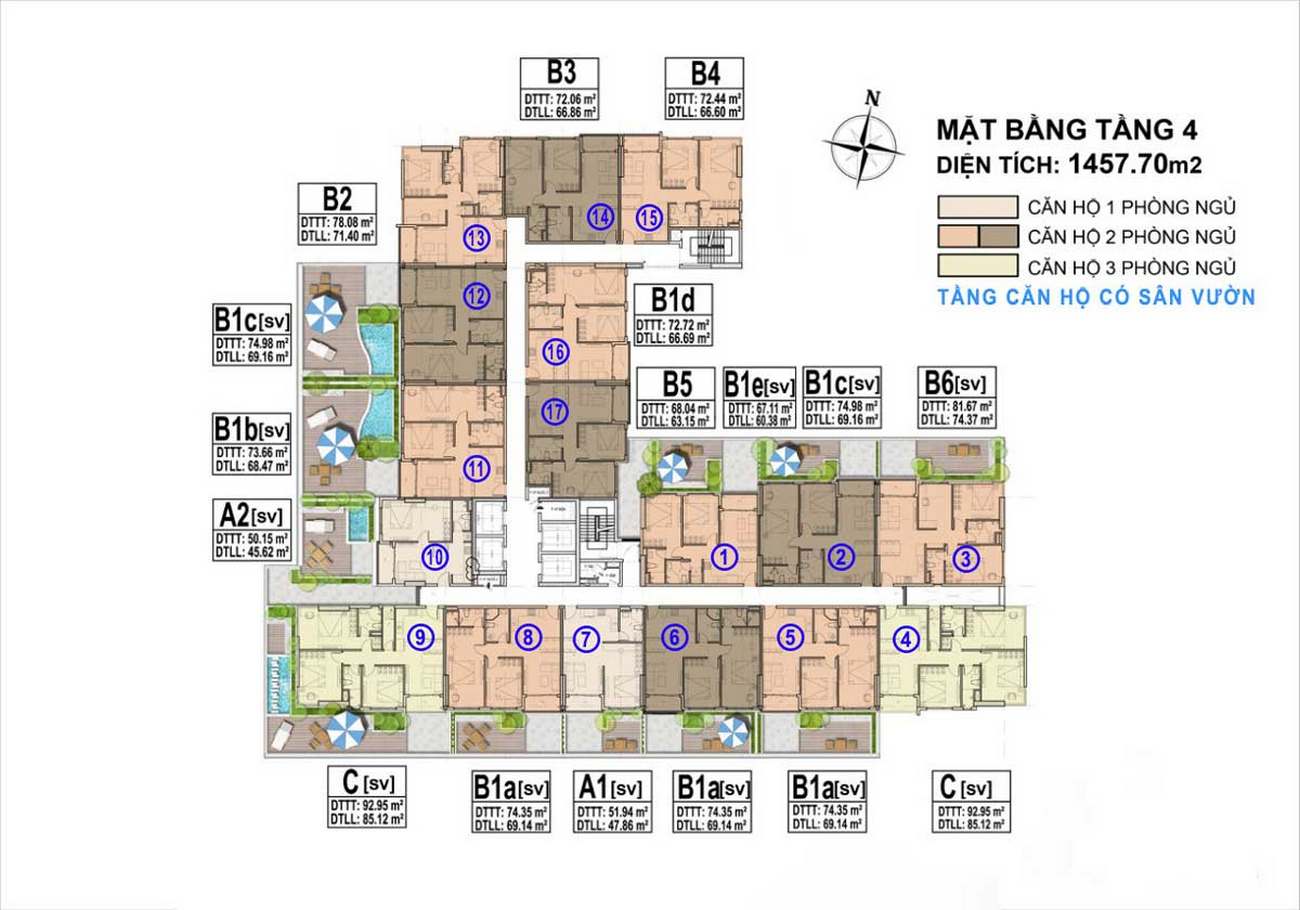 Mặt bằng dự án căn hộ chung cư Venus Luxury Quận 5 Số 66 Đường Tân Thành chủ đầu tư Tân Thành
