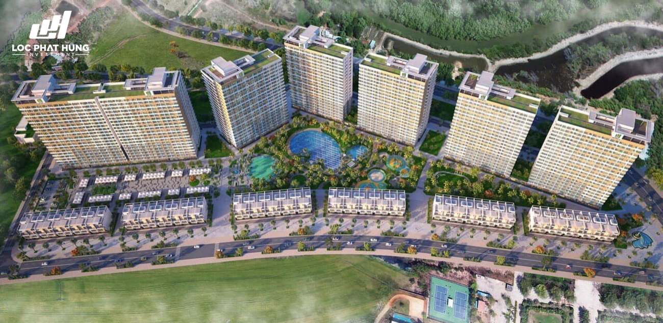 Phối cảnh tổng thể dự án căn hộ Hồ Tràm Complex cđt Hưng Thịnh