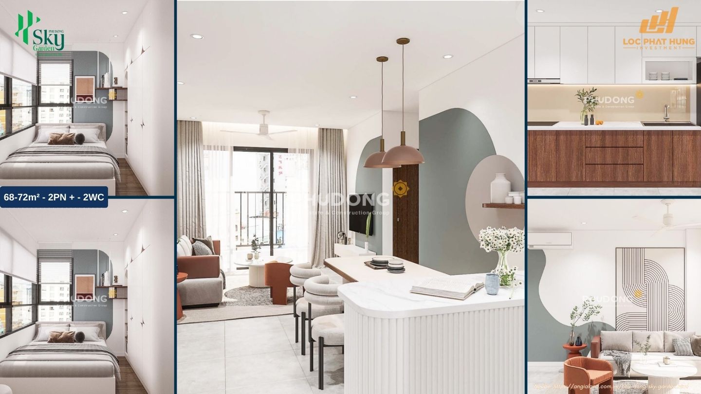 Nhà mẫu Phú Đông Sky Garden loại 68-72m2